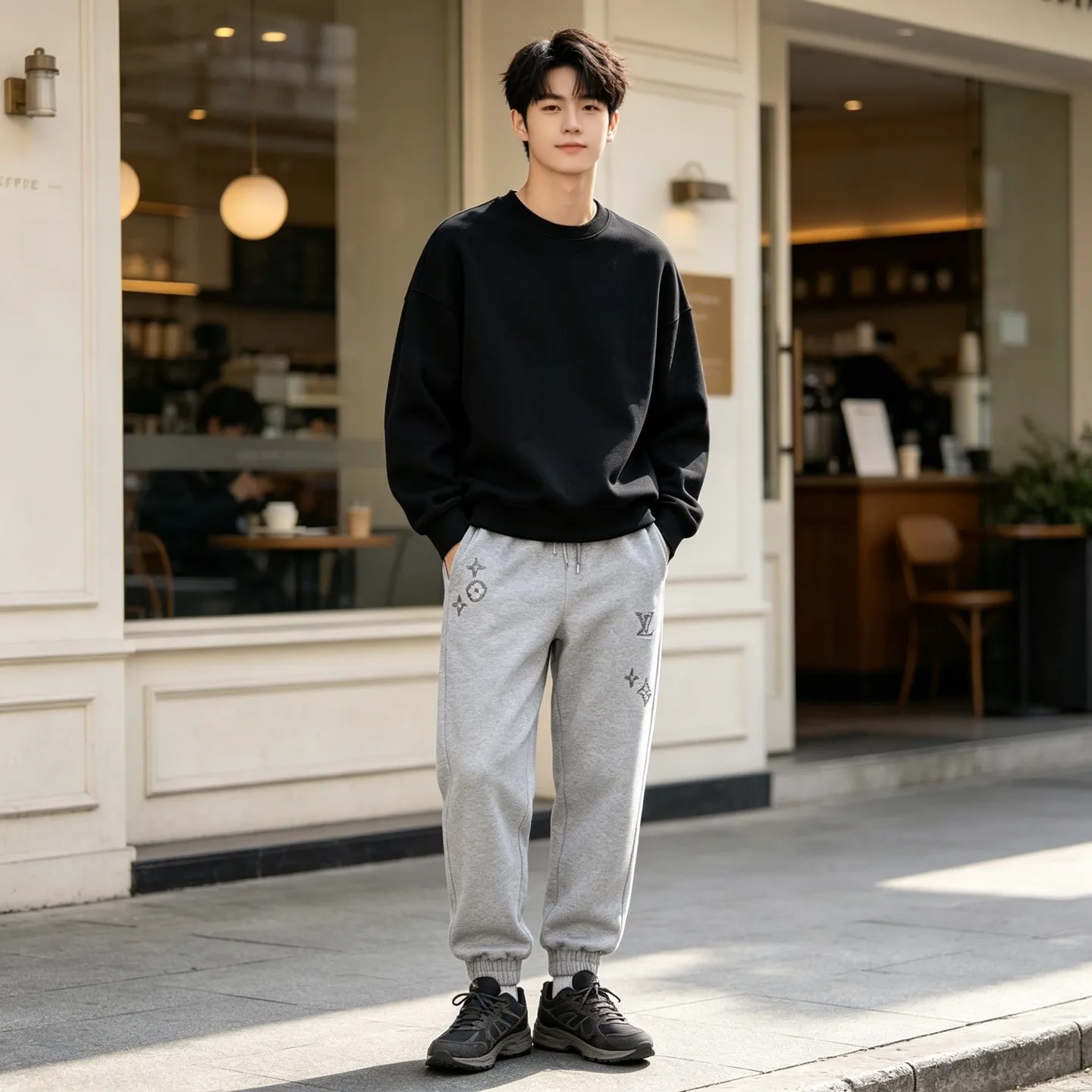 Louis Vuitton sketchy presbyopic embroidered trousers